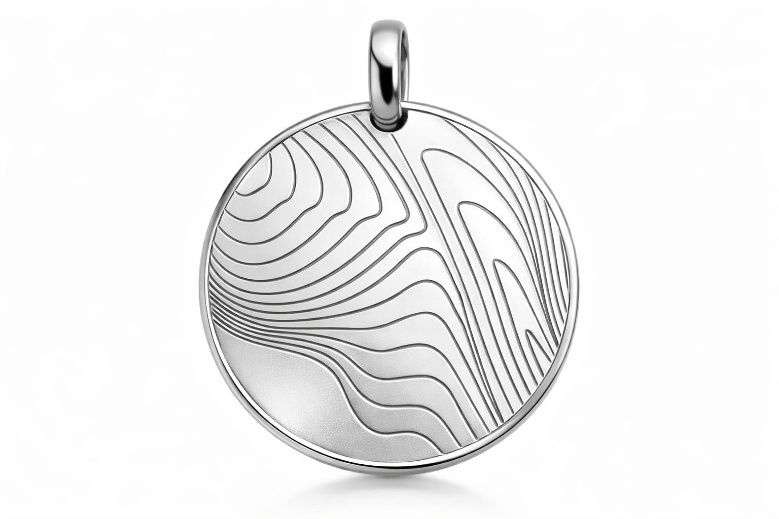 Topography Pendant - Sterling Silver